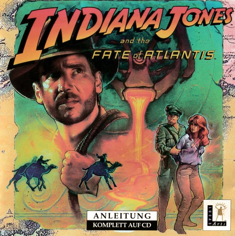 Front Cover for Indiana Jones and the Fate of Atlantis (DOS) ((CD-ROM version / alternative release) )