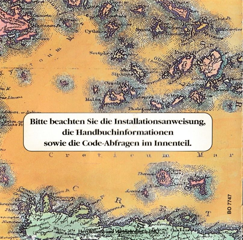 Inside Cover for Indiana Jones and the Fate of Atlantis (DOS) ((CD-ROM version / alternative release) )