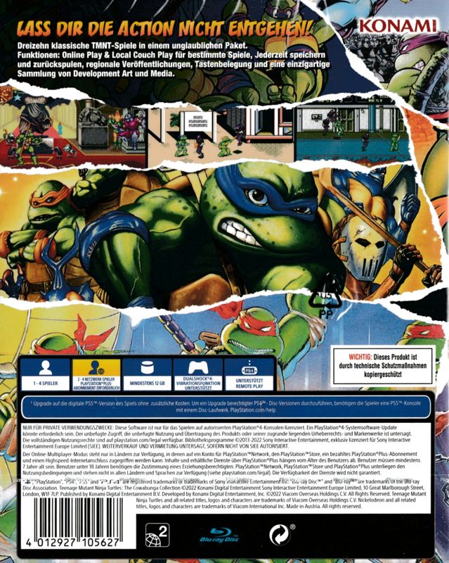 Teenage Mutant Ninja Collection cover Cowabunga material or Turtles: packaging MobyGames The 