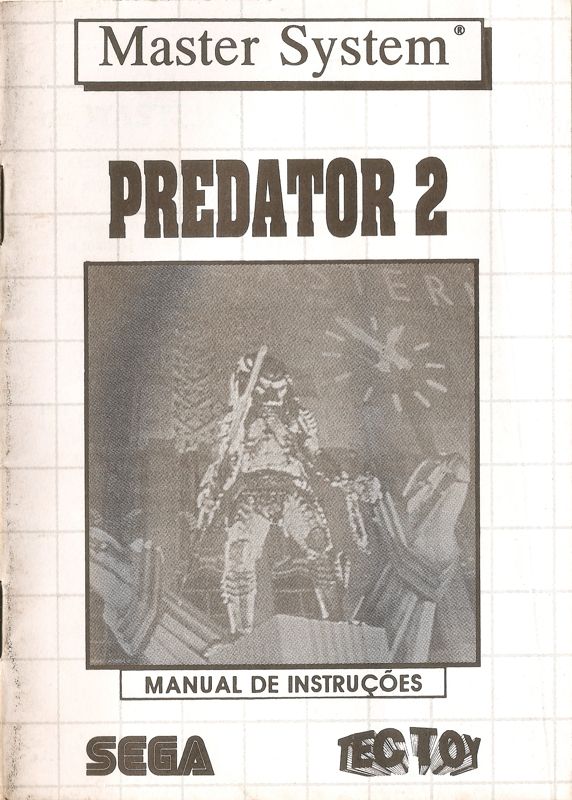 Manual for Predator 2 (SEGA Master System): Front