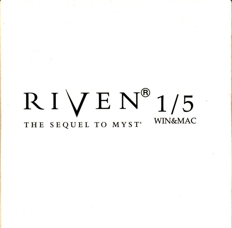 Other for Ages of Myst (Macintosh and Windows and Windows 3.x): Cardboard Sleeve - Riven Win+Mac CD 1/5