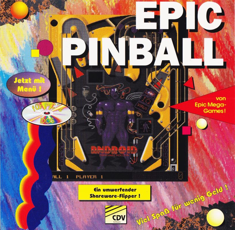 Epic Pinball cover or packaging material MobyGames