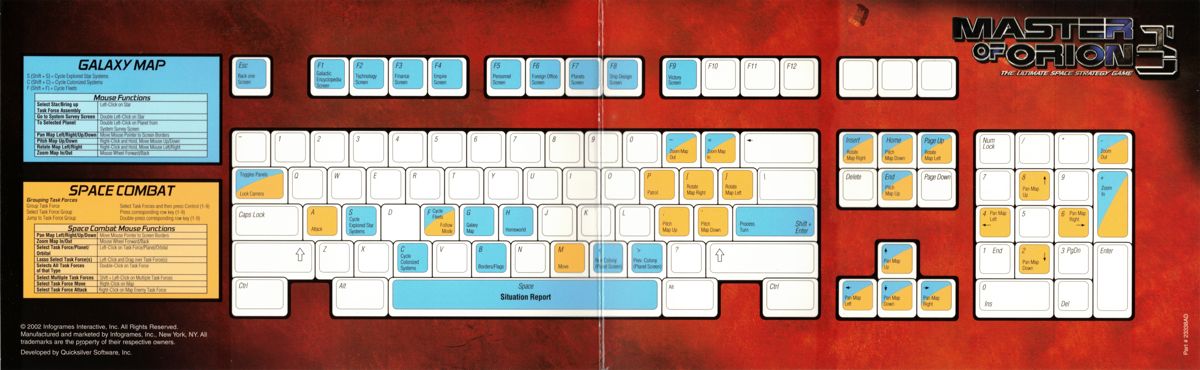 Reference Card for Master of Orion 3 (Windows): Back