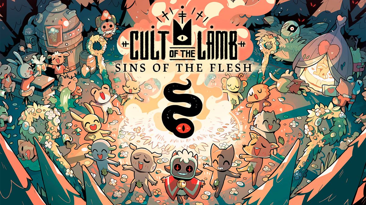 Front Cover for Cult of the Lamb (Nintendo Switch) (download release): Sins of the Flesh Update version (16 January 2024)