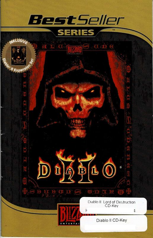 Manual for Diablo II: Battle Chest (Macintosh and Windows) (BestSeller Series release (post-2003)): Front