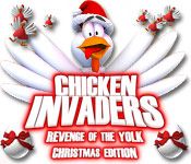 Front Cover for Chicken Invaders: Revenge of the Yolk - Christmas Edition (Windows) (Big Fish Games release )