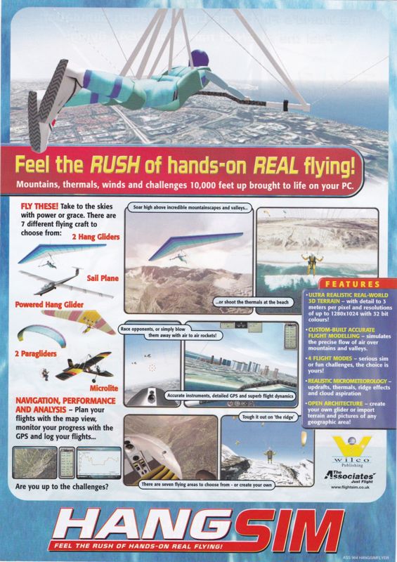 Advertisement for Airbus 2000 (Windows): HangSim: Side 2