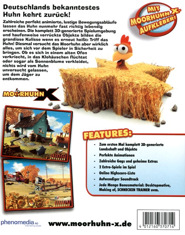 Back Cover for Crazy Chicken X (Windows)