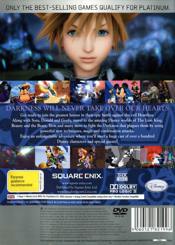 Kingdom Hearts II cover or packaging material - MobyGames