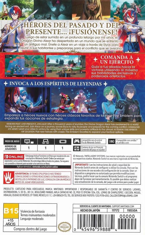 Back Cover for Fire Emblem: Engage (Nintendo Switch)