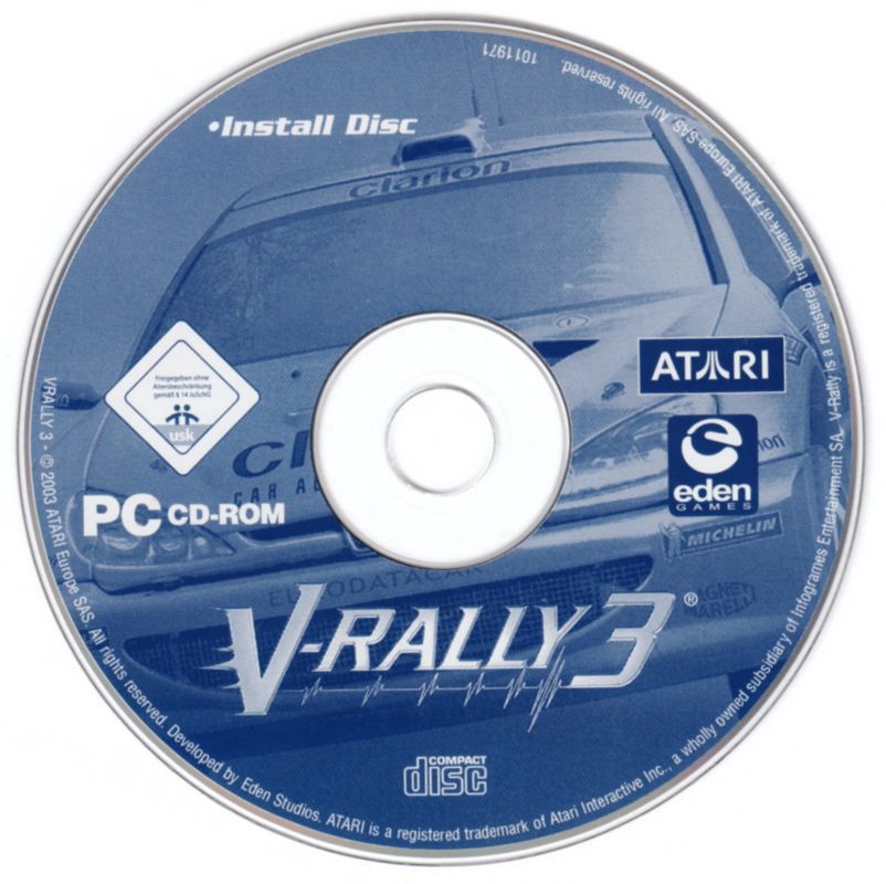 Media for V-Rally 3 (Windows) (Software Pyramide release): Install Disc