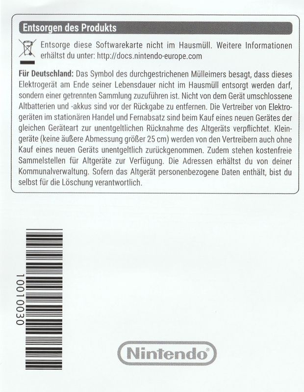 Other for New Super Mario Bros. U Deluxe (Nintendo Switch): Recycling Note