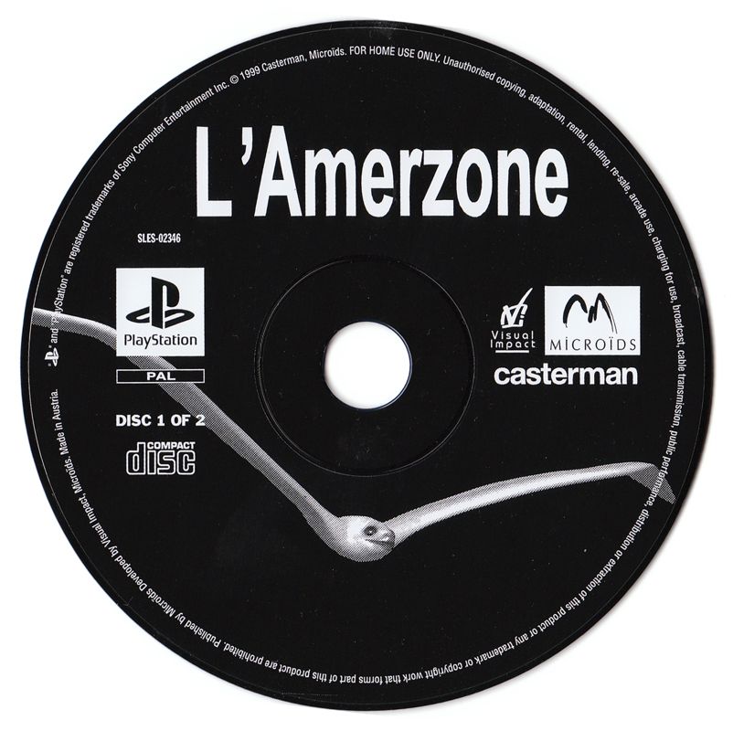 Media for Amerzone: The Explorer's Legacy (PlayStation): Disc 1/2