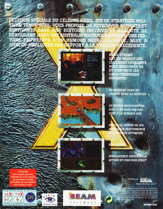 Back Cover for KKND: Krush Kill 'N Destroy Xtreme (Windows)
