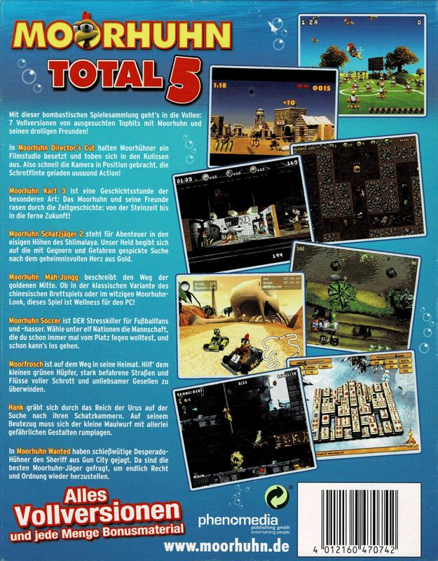 Back Cover for Moorhuhn: Total 5 (Windows) (Software Pyramide Box release)