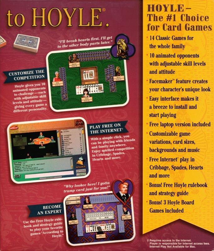 Hoyle Card Games cover or packaging material MobyGames