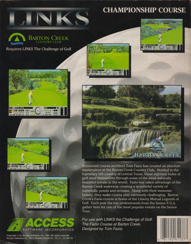 Back Cover for Links: Championship Course - Barton Creek (DOS)