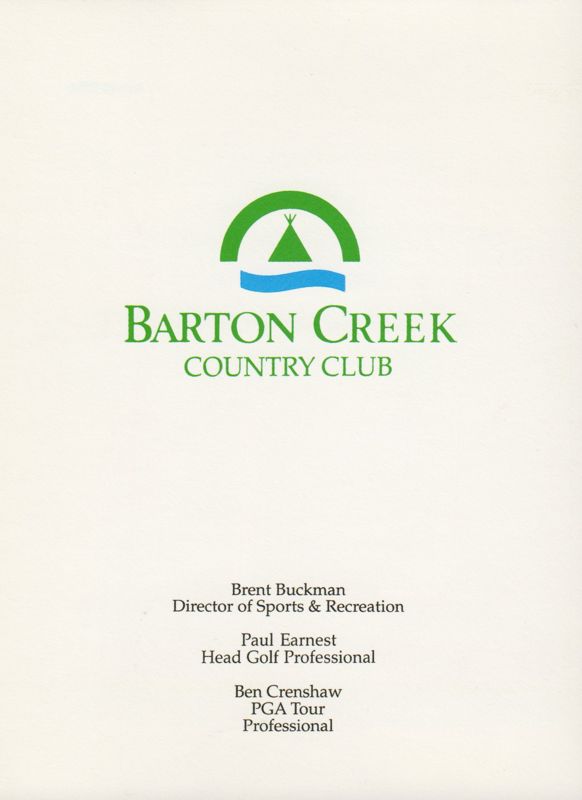 Other for Links: Championship Course - Barton Creek (DOS): Score Card