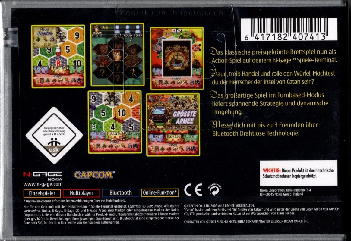 Back Cover for Catan (N-Gage)