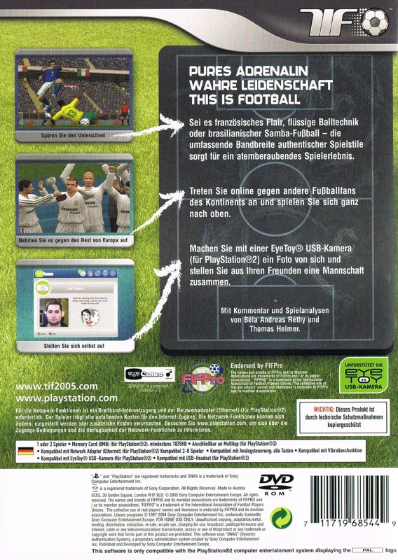 Back Cover for World Tour Soccer 2006 (PlayStation 2)