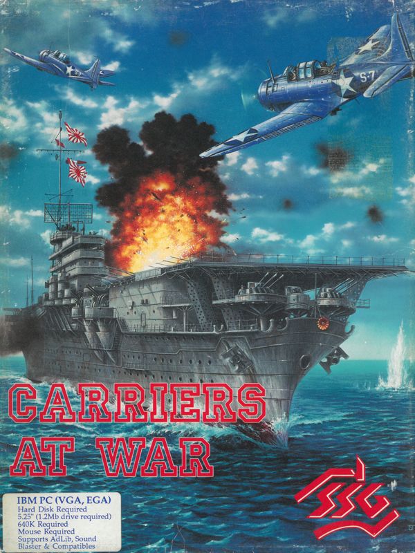 Front Cover for Carriers at War (DOS) (5.25" floppy disk release)