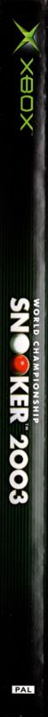 Spine/Sides for World Championship Snooker 2003 (Xbox)