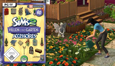 Front Cover for The Sims 2: Mansion & Garden Stuff (Windows) (German EA Store release)