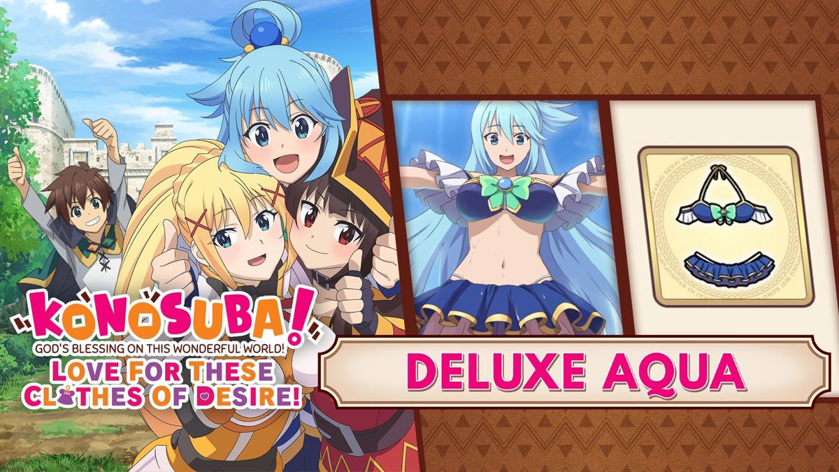 Front Cover for KonoSuba! God's Blessing on this Wonderful World! Love for These Clothes of Desire! - Deluxe Aqua (Nintendo Switch) (download release)