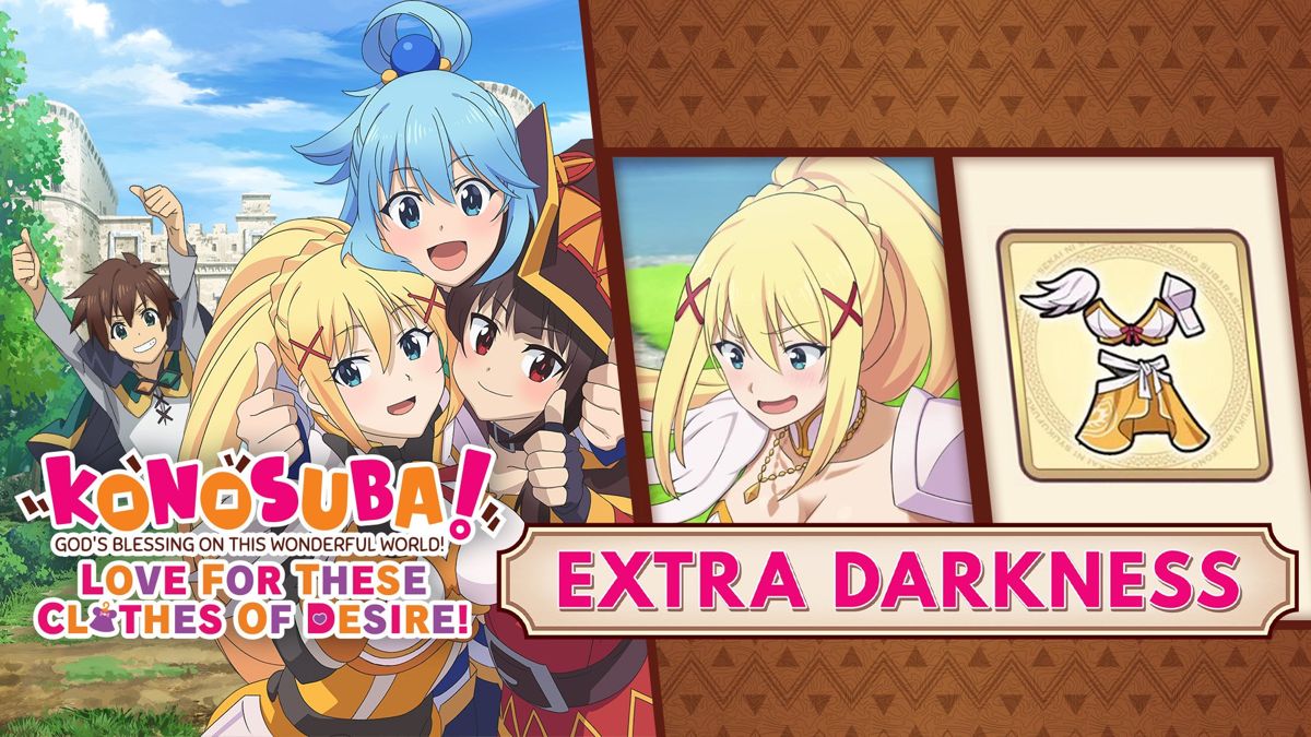 Front Cover for KonoSuba! God's Blessing on this Wonderful World! Love for These Clothes of Desire! - Extra Darkness (Nintendo Switch) (download release)