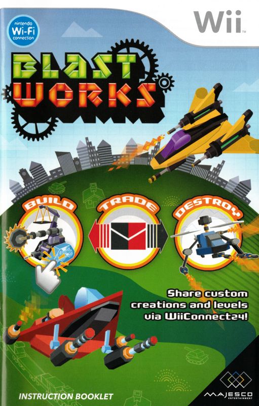 Manual for Blast Works: Build, Trade, Destroy (Wii): Front
