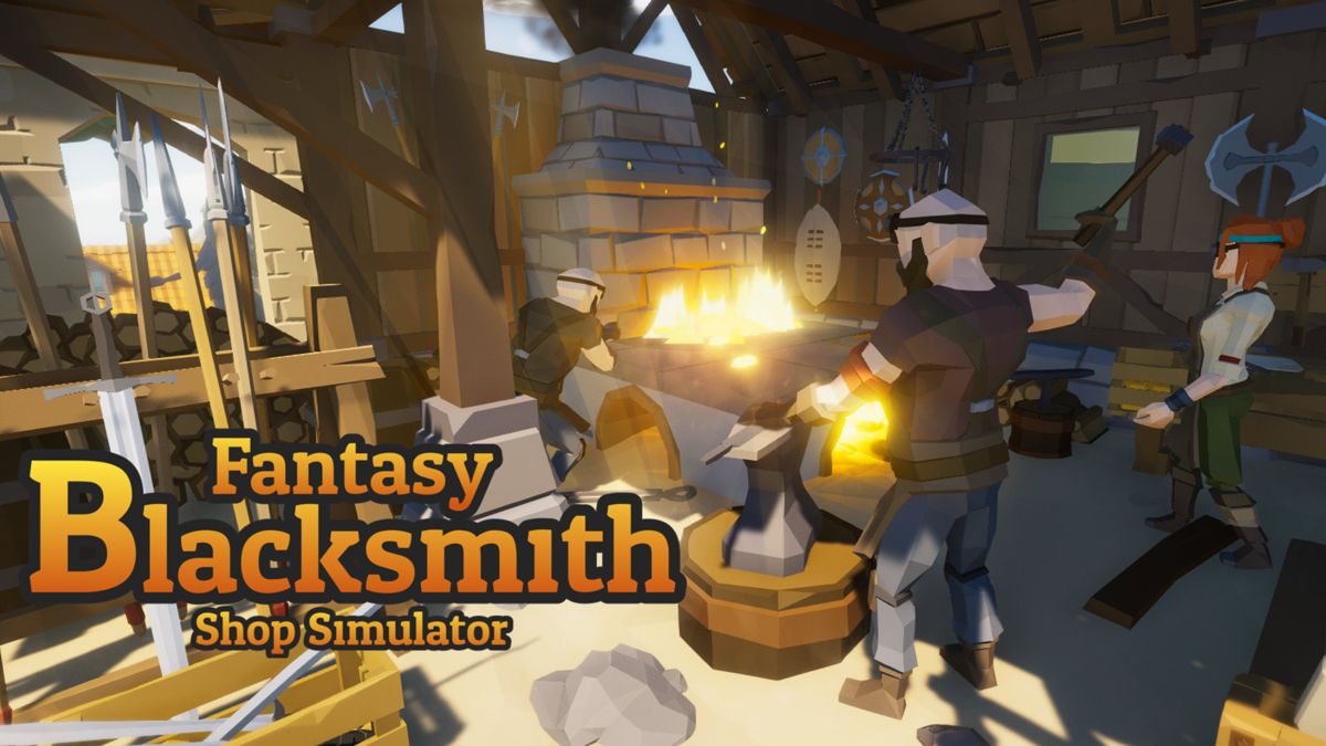 Front Cover for Fantasy Blacksmith Shop Simulator (Nintendo Switch) (download release)