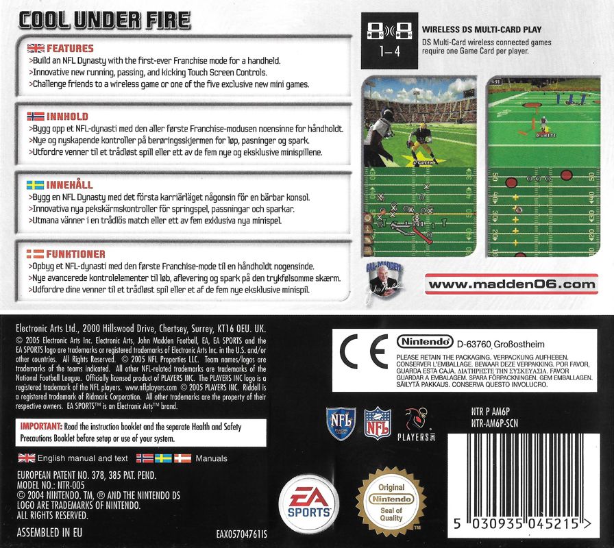 Madden NFL 2004 cover or packaging material - MobyGames