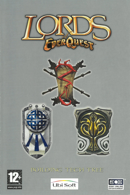 Reference Card for Lords of EverQuest (Windows): Front