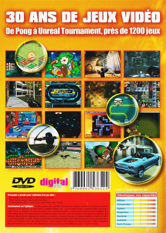 Back Cover for 1200 jeux: De Pong à Unreal Tournament (Windows)
