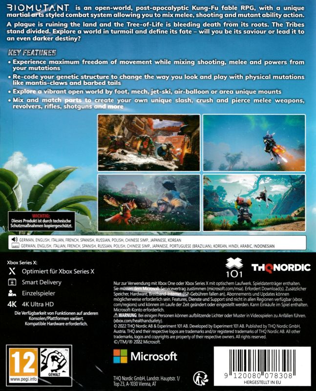 Back Cover for Biomutant (Xbox One and Xbox Series)