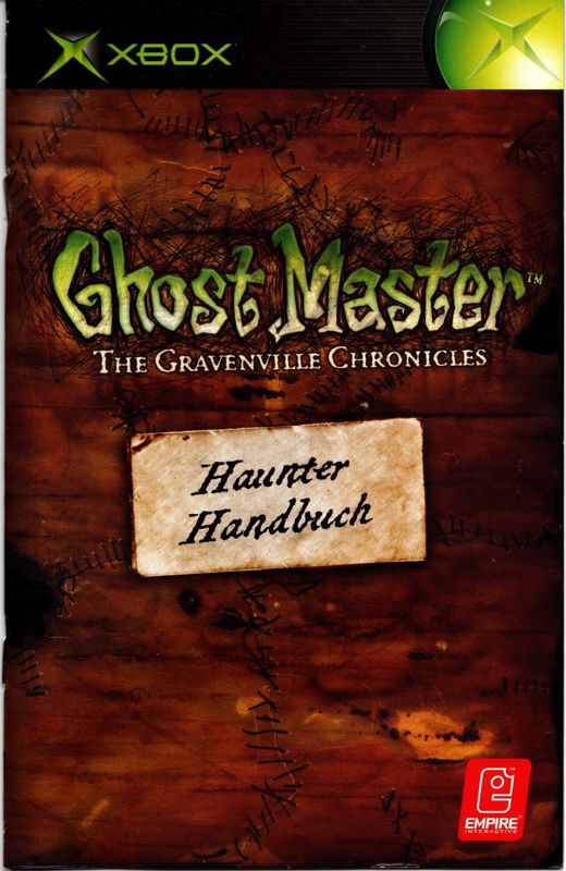 Manual for Ghost Master: The Gravenville Chronicles (Xbox): Front