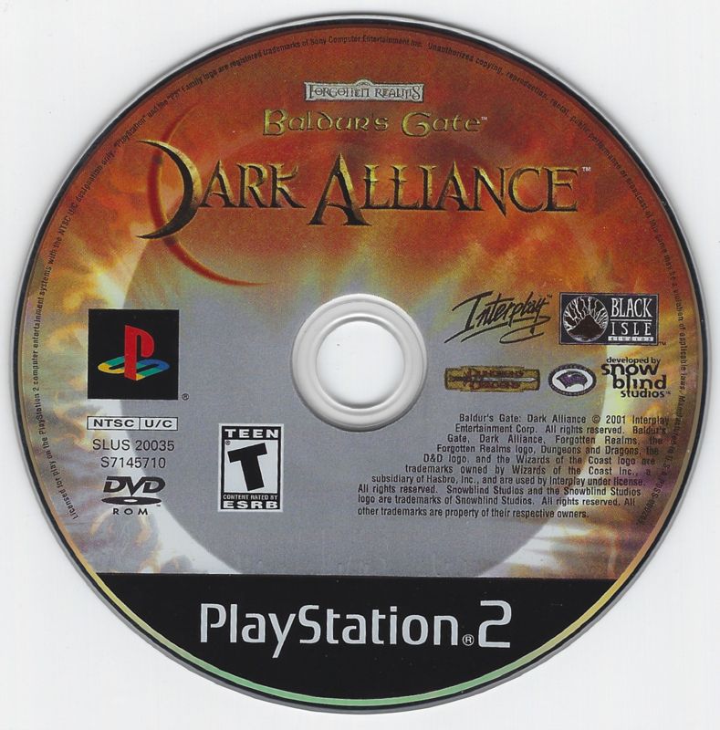 Media for Baldur's Gate: Dark Alliance (PlayStation 2) (Alternate release with mini hint guide)
