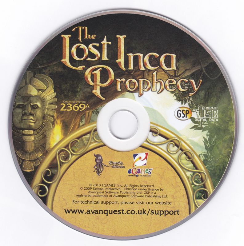 Media for The Lost Inca Prophecy (Windows) (GSP release with bonus game E.R. Mania)