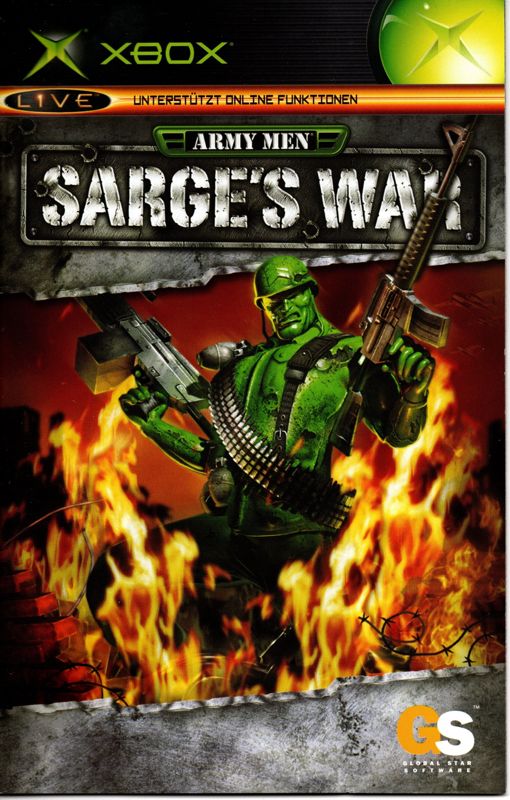 Manual for Army Men: Sarge's War (Xbox): Front