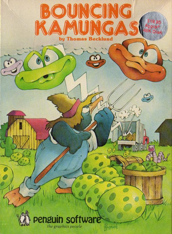 Front Cover for Bouncing Kamungas (Apple II) (Review release)