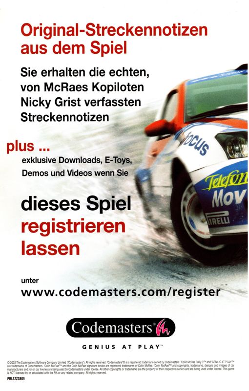 Advertisement for Colin McRae Rally 3 (Xbox)
