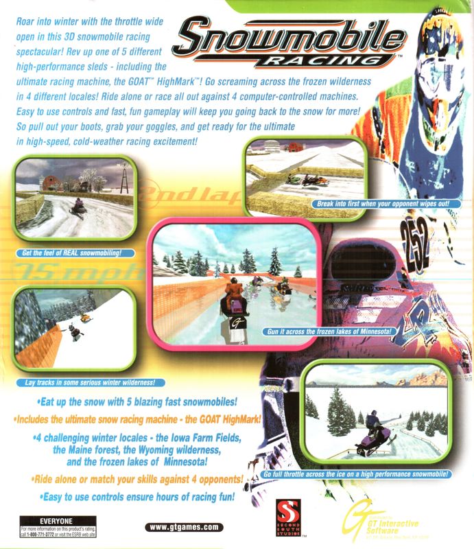 Back Cover for Snowmobile Racing (Windows)