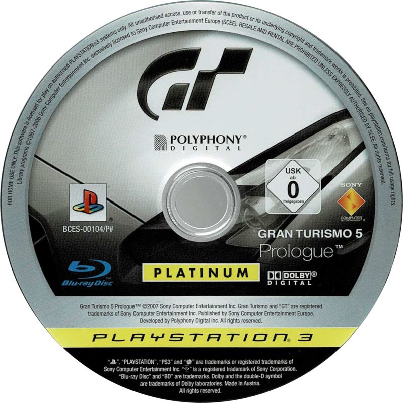 Media for Gran Turismo 5: Prologue (PlayStation 3) (Platinum 2nd release)