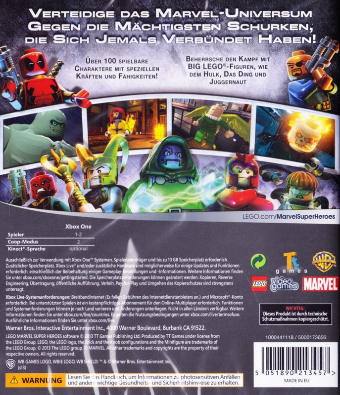 LEGO Marvel Super Heroes cover or packaging material - MobyGames