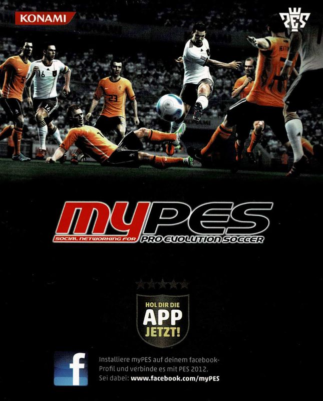 Advertisement for PES 2012: Pro Evolution Soccer (PlayStation 3) (Platinum release): Front