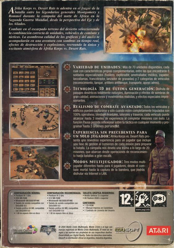 Back Cover for Desert Rats vs. Afrika Korps (Windows)