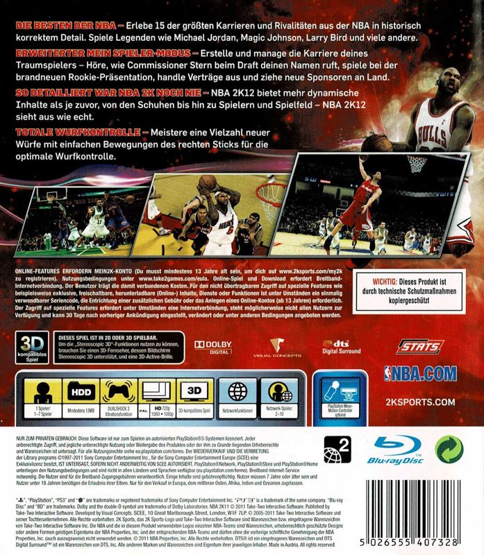 NBA 2K12 cover or packaging material - MobyGames