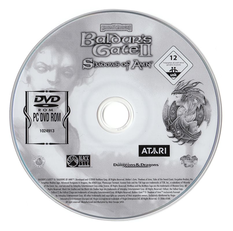 Media for Baldur's Gate: 4 in 1 Boxset (Windows): Baldur's Gate 2 - Shadow of Amn Disc