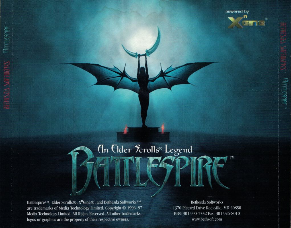 An Elder Scrolls Legend: Battlespire cover or packaging material ...