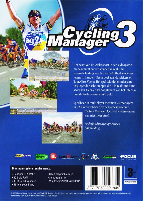 Back Cover for Cycling Manager 3 (Windows) (The Games Collection release)